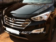 Дефлектор капота Hyundai Santa Fe 2012-2018 темный, EGR Австралия