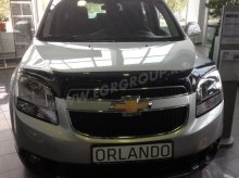 Дефлектор капота Chevrolet Orlando 2011-2015 темный, SIM Россия