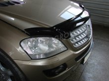 Дефлекторы боковых окон Mercedes M класса 2005-2011 темные, 4 части, SIM Россия