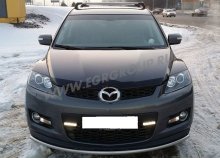 Дефлектор капота Mazda CX-7 2006-2009 темный, SIM Россия