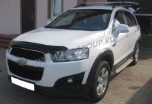 Дефлектор капота Chevrolet Captiva 2012- темный, SIM Россия