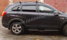 Дефлекторы боковых окон Chevrolet Captiva 2012- темные, 4 части, SIM Россия