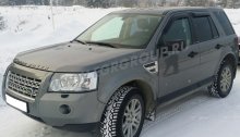 Дефлекторы боковых окон Land Rover Freelander 2007-2014 темные, 4 части, SIM Россия