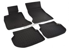 Коврики в салон BMW 5 серия 2010-2013 полиуретановые, черные, Norplast