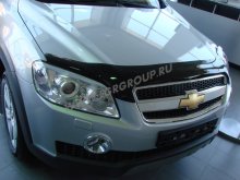 Дефлектор капота Chevrolet Captiva 2006-2011 темный, SIM Россия
