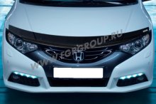Дефлектор капота Honda Civic Хетчбек 2012-2015 темный, EGR Австралия