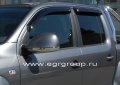 Дефлекторы боковых окон для Volkswagen Amarok 2010- темные, 4 части, EGR Австралия
