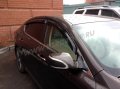 Дефлекторы боковых окон Kia Quoris 2012- темные, 4 части, SIM Россия