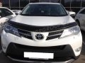 Дефлектор капота Toyota RAV 4 2013-2019 с подгибом темный, SIM Россия